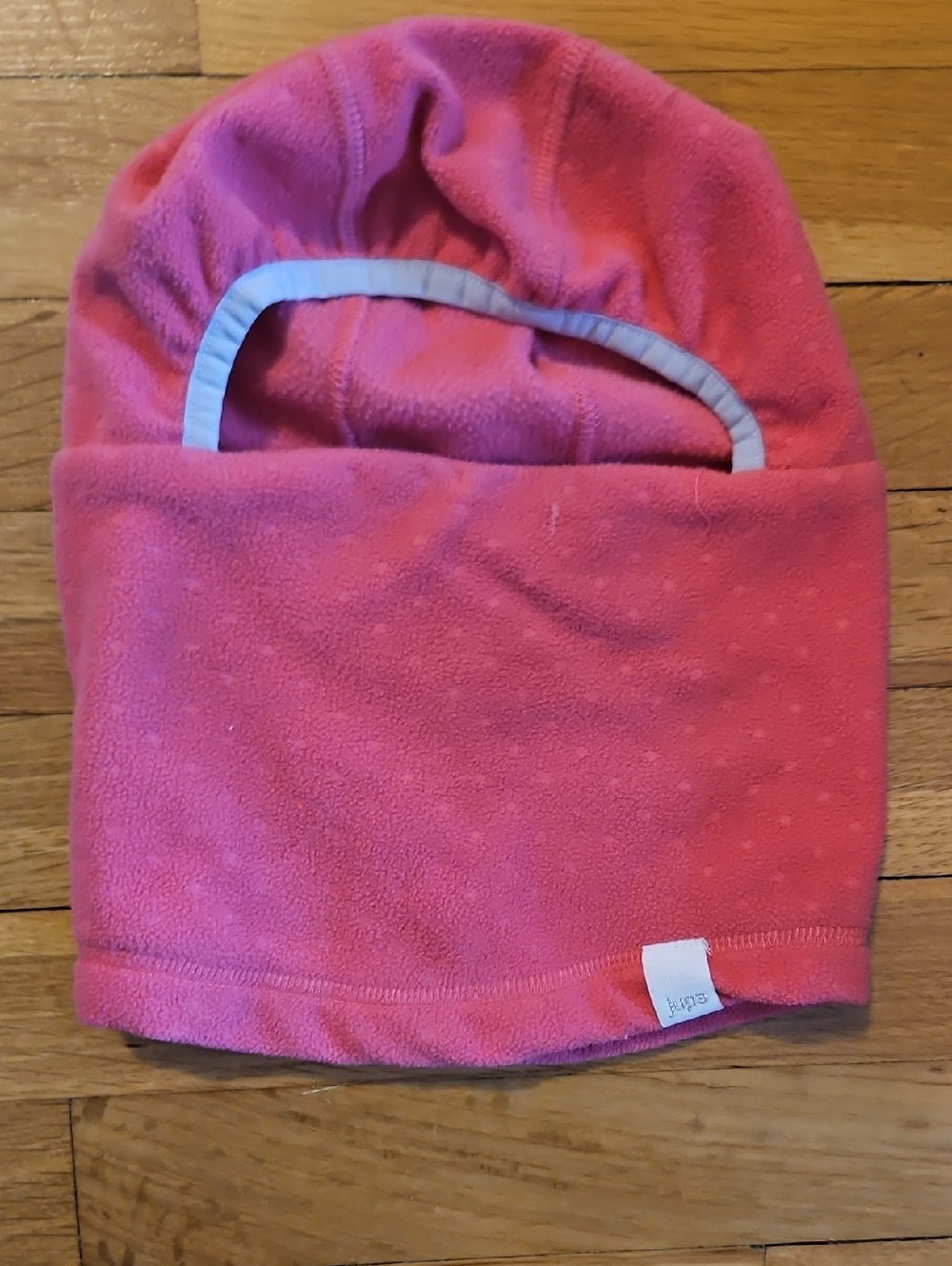 Kids Pink Fleece Balaclava - Cozy Winter Face Mask